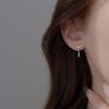 Sterling Silver Flower Drop Earrings For Women Niche Luxury Stylish Ear Jewelry