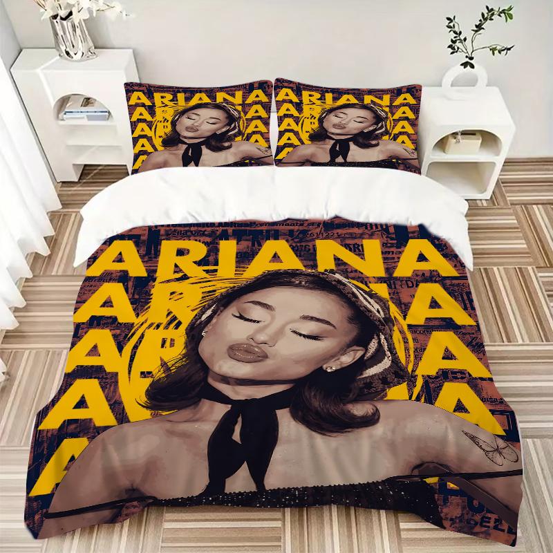 3Pcs Ariana Grande Pop Art Bedding Sets For All Sizes New 3D Printed Bed Cover Comforter Duvet Cover Pillowcase Bedroom Decoration
