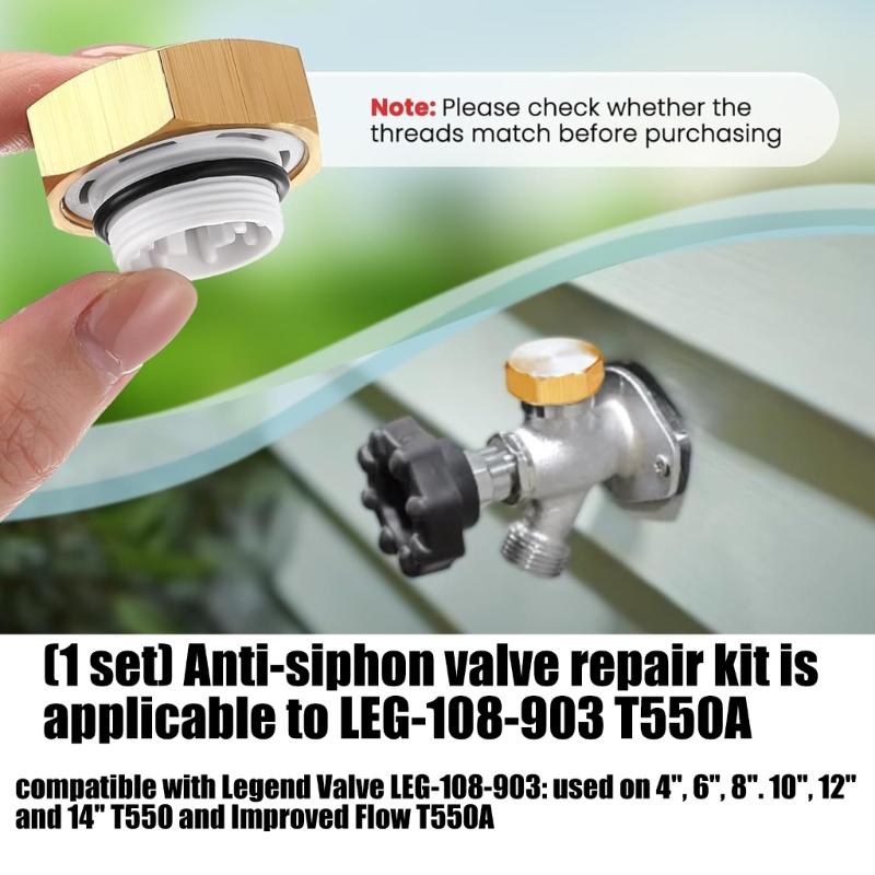 Vacuum Breaker Fix Set Quick Installation Metal Anti Siphon Valves Repair Kit for Homeowners and Plumbers Enduring