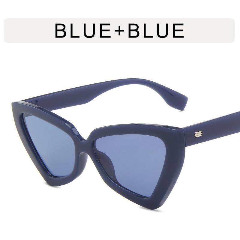 Oversize Triangle Cat's Eye Rice Nail Sunglasses for Women Fashionable UV Resistant Sun Shades Eyeglasses Retro Glasses Trend