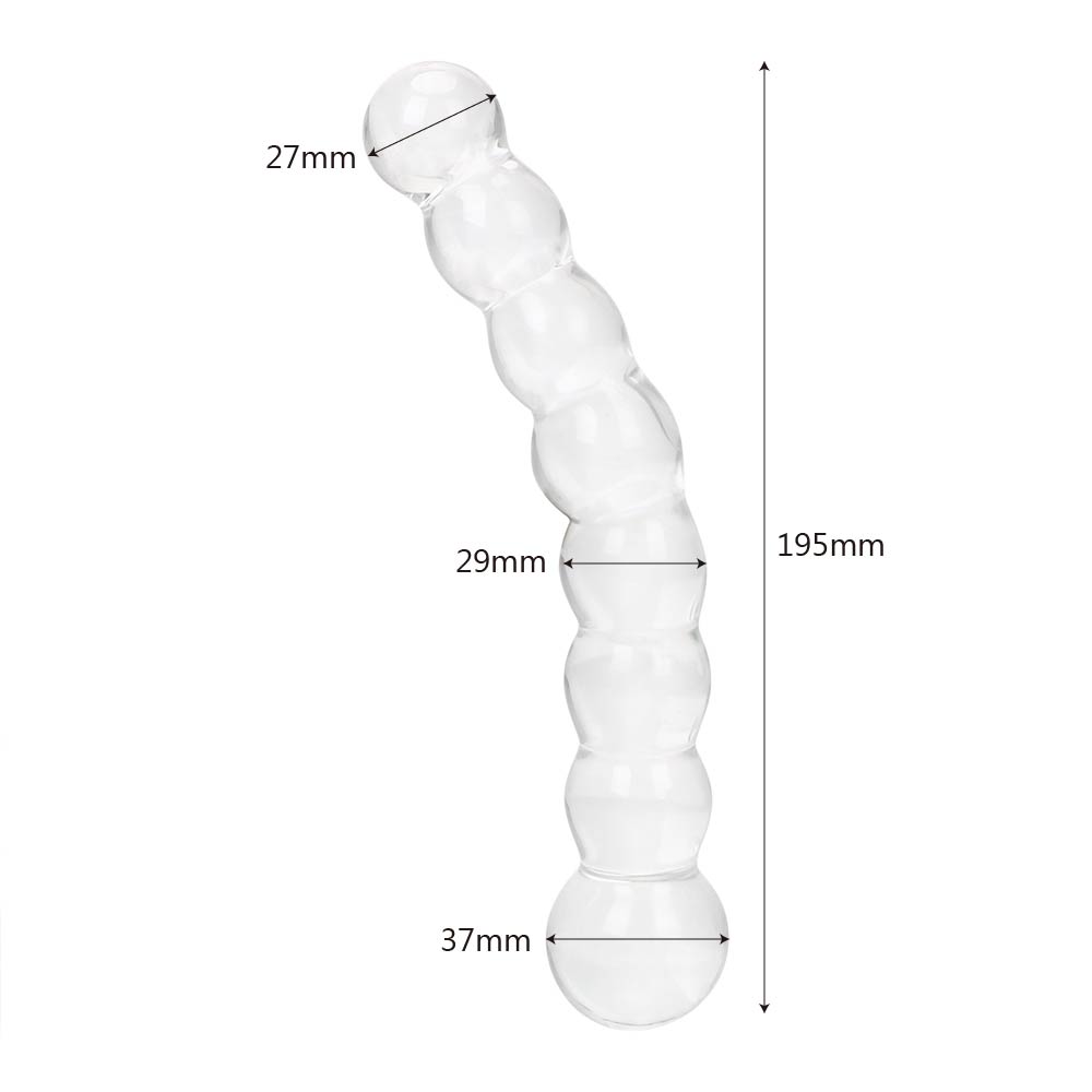 Sex Products 8 Beads Glass Butt Plug Prostate Massager Anal Plug Sex Toys for Women