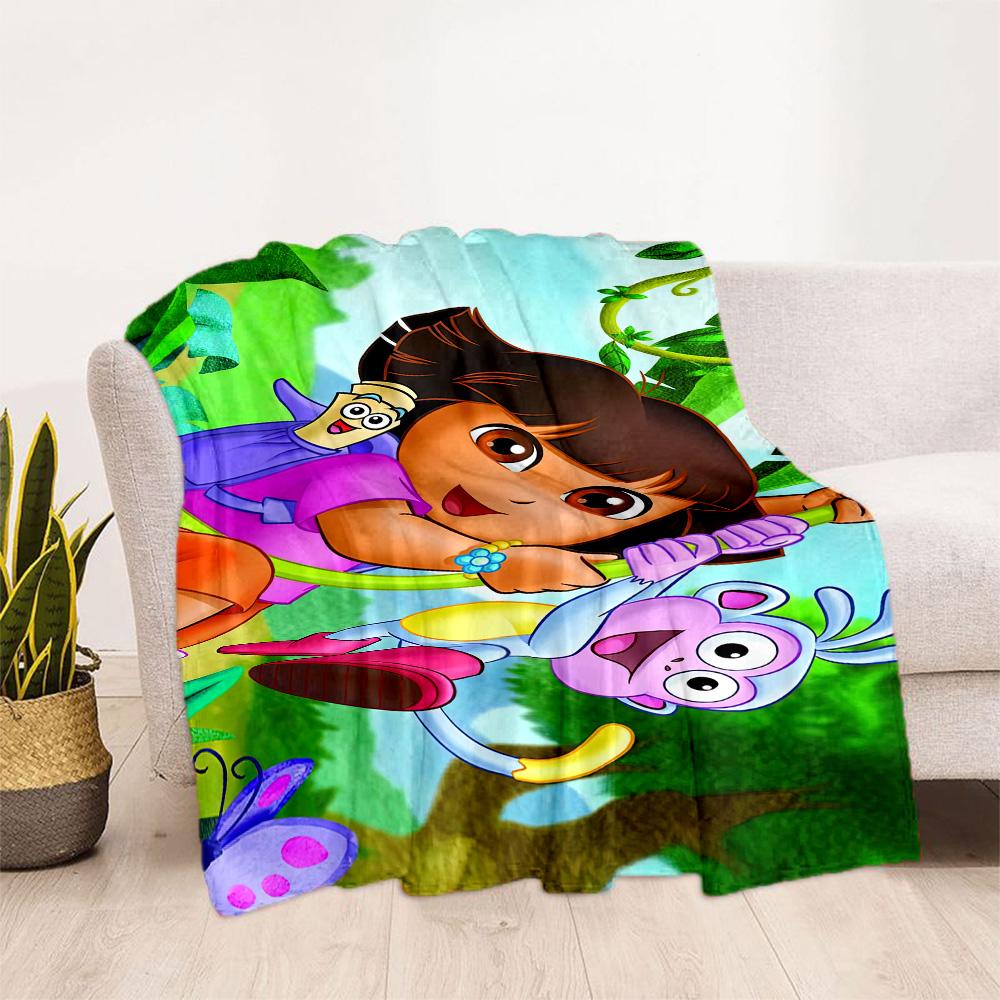 Dora Explorer Blanket Warmthful Decor Perfect for Office Chair Picnics Office Four Seasons Multipurpose Modern Ideal Gift For Birthday Valentine'S Day