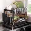 Kitchen Dish Rack, Countertop & Storage Rack, Multi-Functional Organizer for Plates, Bowls, Chopsticks & Cups