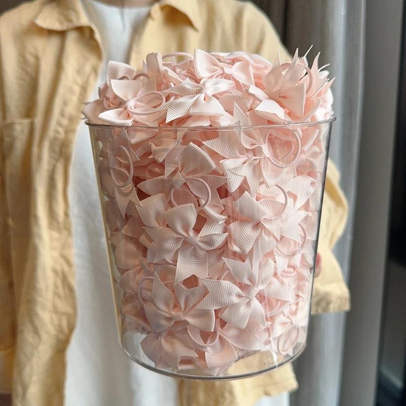 5/10/20Pcs Mini Solid Bows Elastic Hair Bands Kids Girls Small Rubber Band Hair Rope Ponytail Holder Headwear Hair Accessories