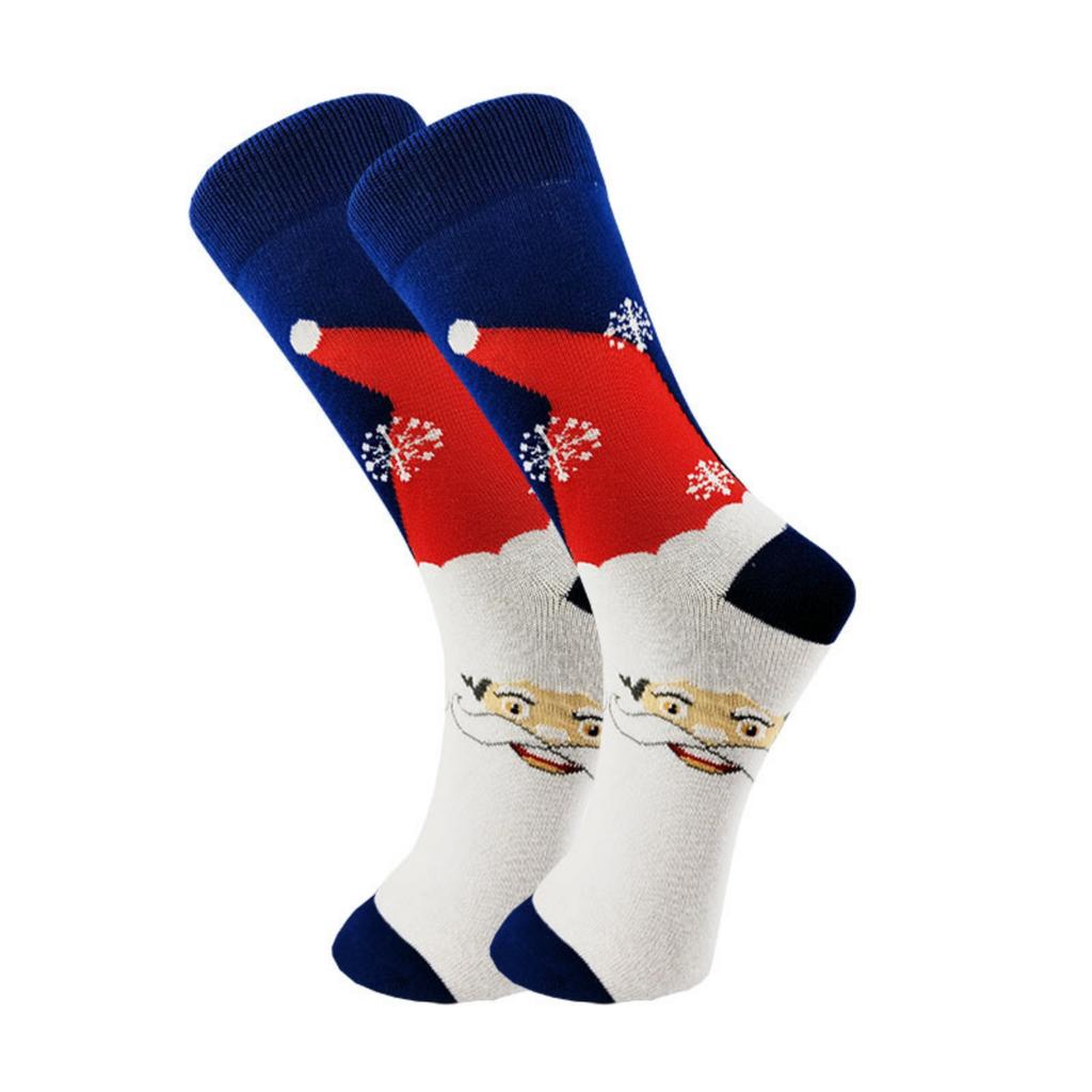 Christmas Gifts Mid-calf Socks Elk Christmas Cartoon Cotton Trendy Socks