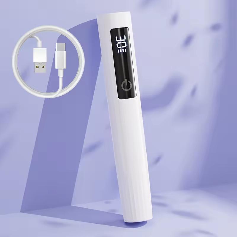 YIKOOLIN Mini Handheld UV Light Nail Lamp with Stand Handheld UV Light with Display for Gel Nail Rechargeable USB Nail Dryer