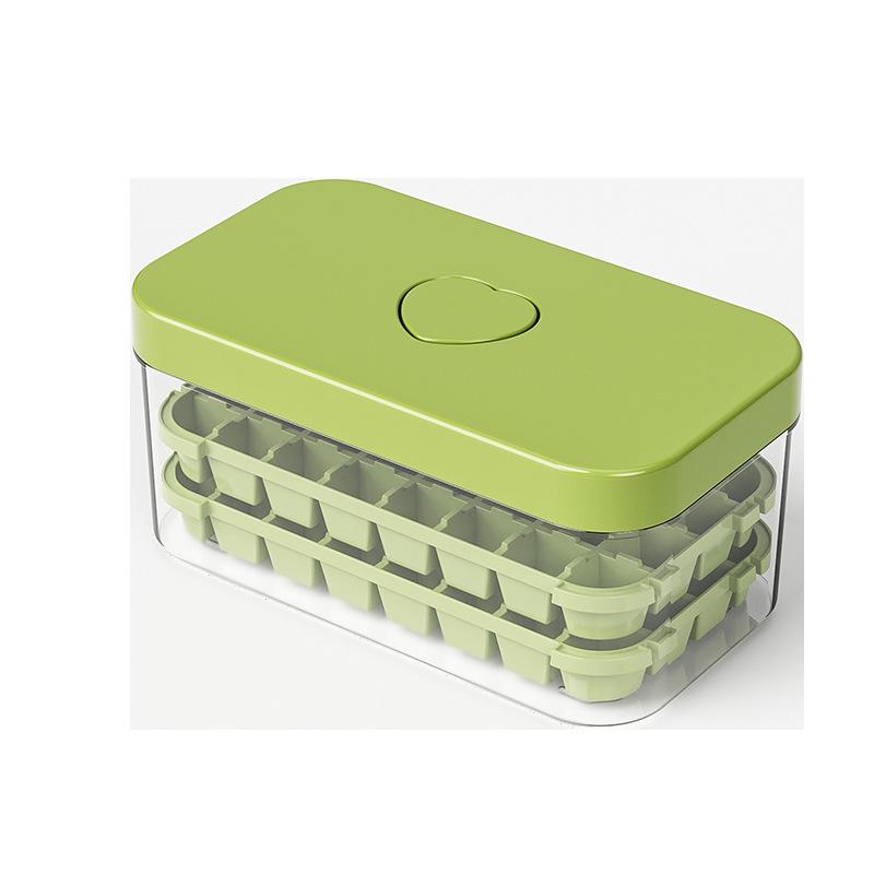 Press-Type Ice Cube Tray: Large Capacity, Food-Grade Quick Freezing Box for Home Refrigerators