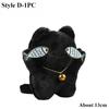 1-20PC Cute Black Cat Plush Toy Doll Small Pendant Cuddly Pillow Cushion Ins Black Cat Plush Toy Doll for Boy Girl Brithday Gift