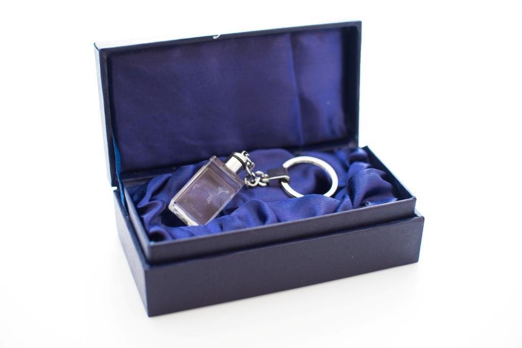 Bull Terrier, Bully - Crystal Key Ring with Dog Photo, Illuminated Key Ring, Unique Gift by Art-Dog Brand