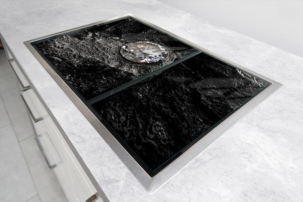 PIANO PROTETTIVO IN VETRO PER PIANO COTTURA 75x52 DIAMANTE