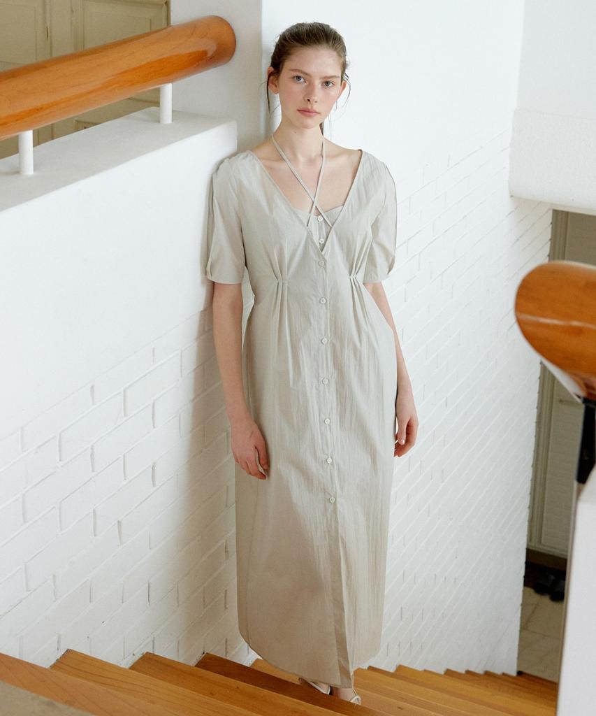Ollibeudeollibeu Long Dress With Front Ribbon Detail Ow6Mo5600