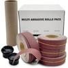 LYFJXX Abrasive Paper 4pc Sandpaper Variety Pack-150 240 320 400 Grit With Dispenser Drawable Emery Cloth Roll Metal Glass Carpentry Sanding Paper