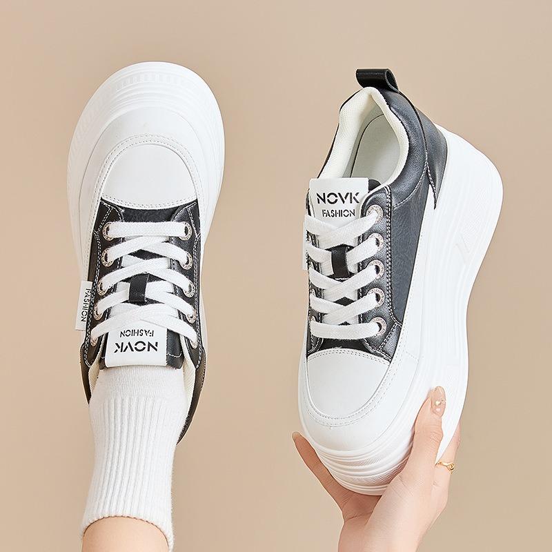 Spring new small size casual shoes women's platform Korean version spot breathable single shoes heightening sports little white shoes women