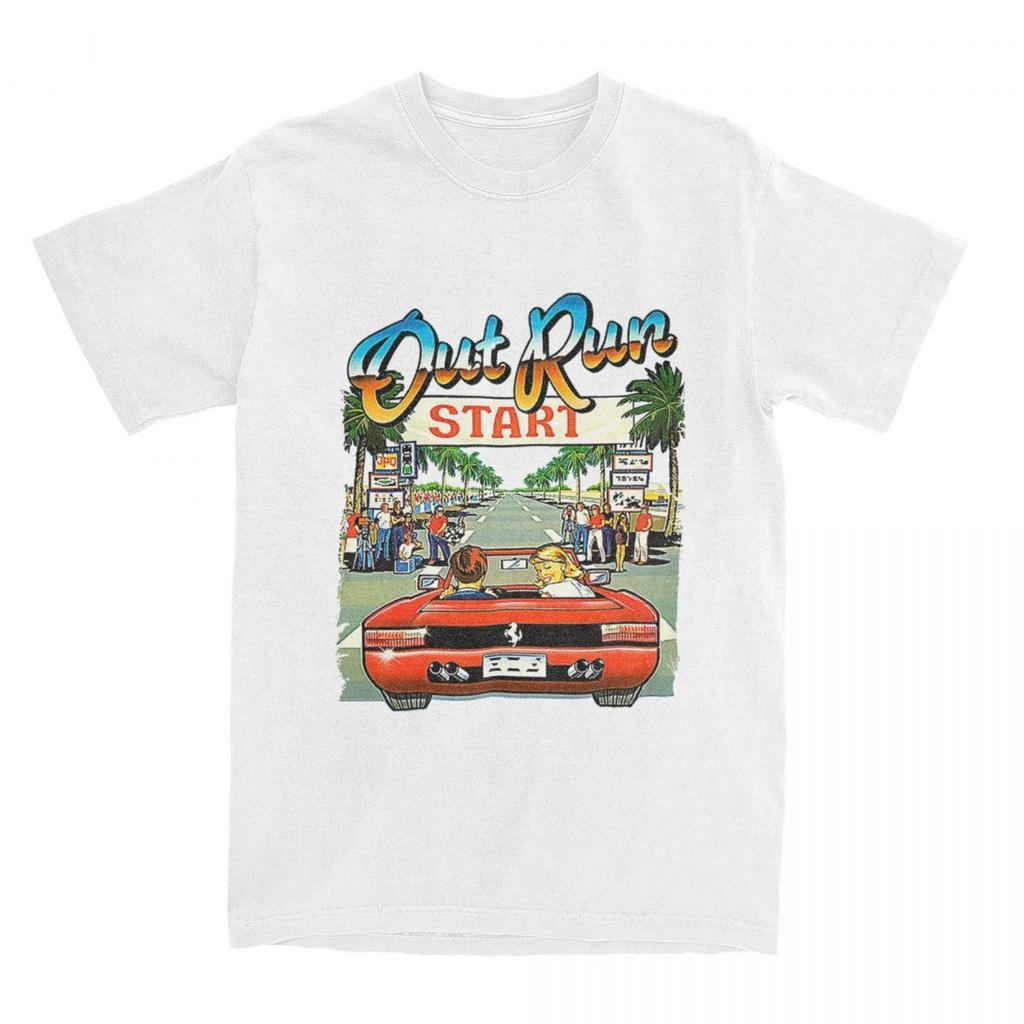 Herren Damen Out Run Videospiel Shirt Bekleidung Lustig 100% Baumwolle 80er Gaming T-Shirt Top Tee Kleidung Neuankömmling