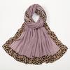 Winter Plain Solid Wrinkle Sexy Leopard Chain Viscose Shawl Scarf High Quality Wrap Pashmina Stole Bufanda Muslim Hijab 180*70Cm