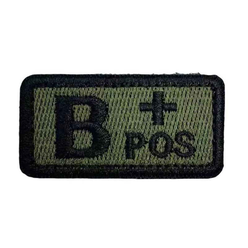 Blood Type Embroidery Velcro Badge Patch - ABO Tactical Outdoor Bag Cloth Patch