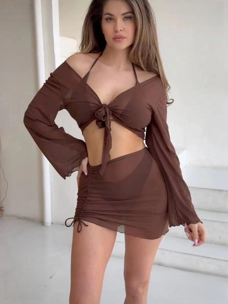 New swimsuit set Russian perspective mesh bikini set