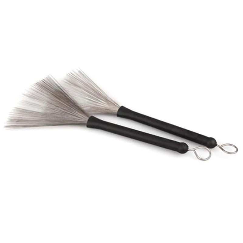 2Pcs Nylon Drum Brushes Drum Stick Brushes Percussion Drum Brush Stick for Jazzes Acoustic Playing Music Lover