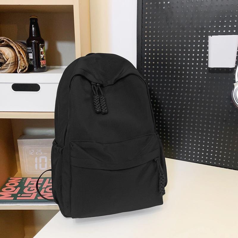 School bag girls' backpack large capacity junior high and high school students simple design niche college student men's backpack