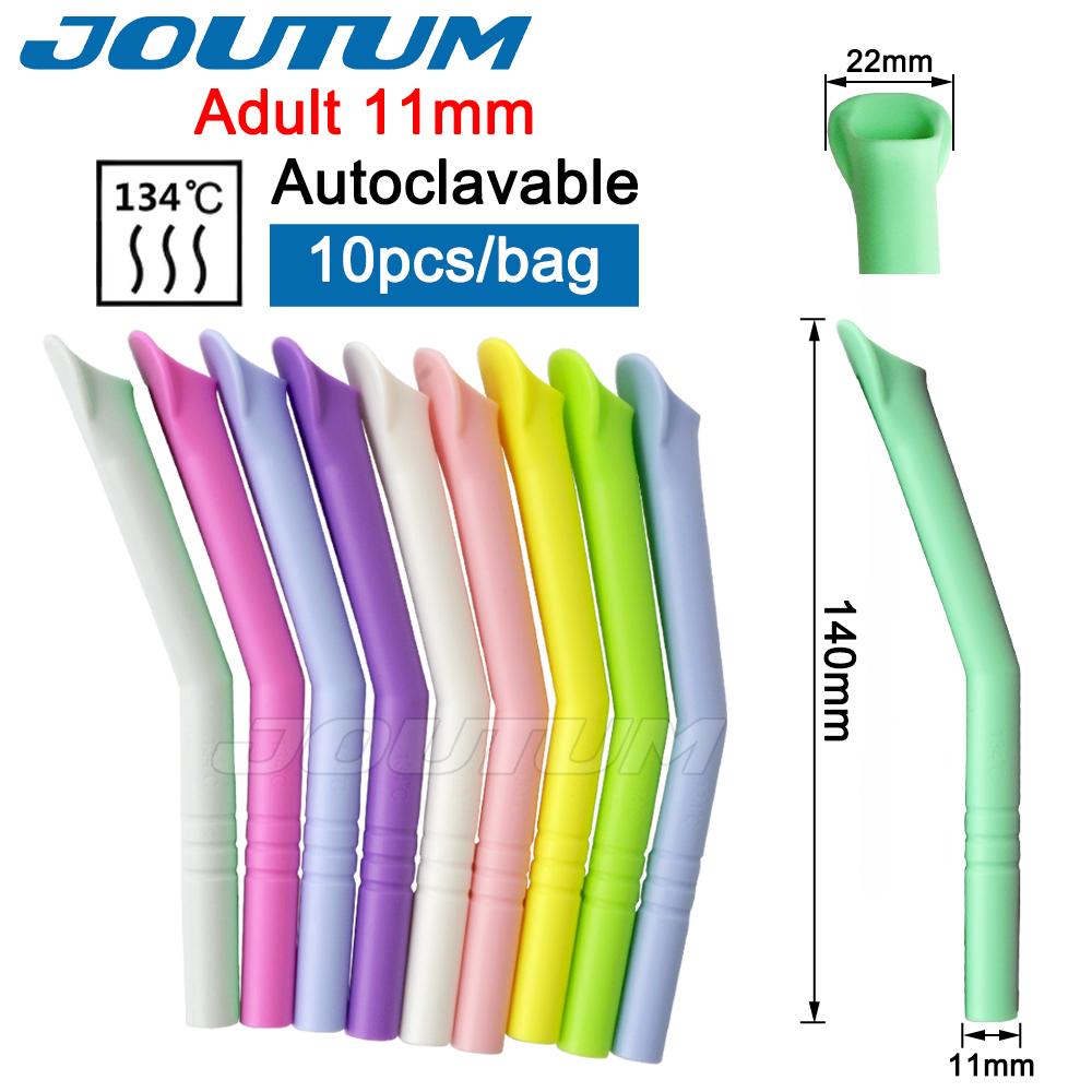 10pcs Dental Autoclavable Strong Suction Tips Dental Duckbill Evacuation Tips Aspirator Saliva Tube Suction Tips Dental Material