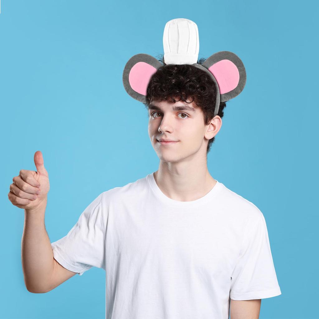 Ears Headband Chef Mouse Ears Headband For Men Women Cartoon Character Cosplay