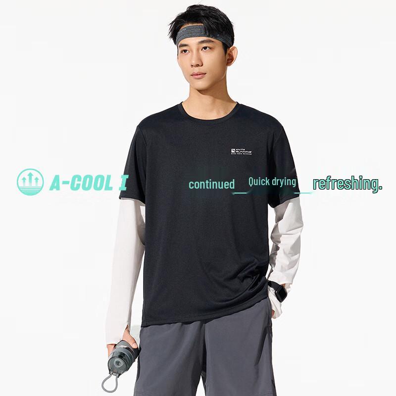 Anta Men s Quick-Dry Training & Running Short Sleeve T-Shirt M