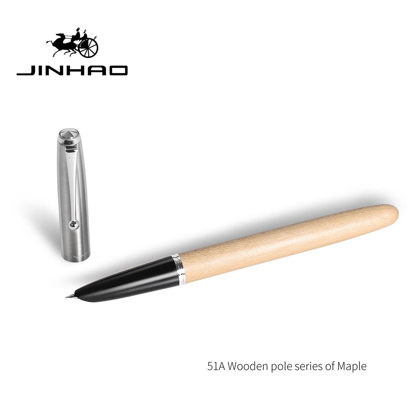 

Перьева ручка Jinhao 51A Remastered Wood Barrel Fine Nib for Writing Finance Recording School A6994