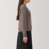 MUJI Washable Wool Dark Mocha Size BA1P5A4A Women's Mid-Gauge V-Neck Cardigan, Brown, XL,