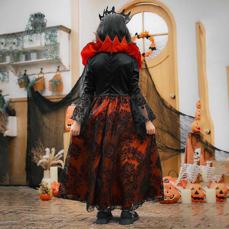 Children's Clothing Wizard Wizard Dress Demon Witch Girl's Clothing Vampire Robe Dress