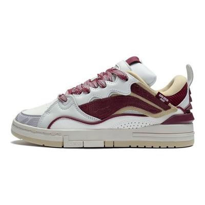 Li Ning Golden Langlebig Atmungsaktiv Low Top Skateschuhe Damen Skateschuhe Weiß Rot AECS074-6