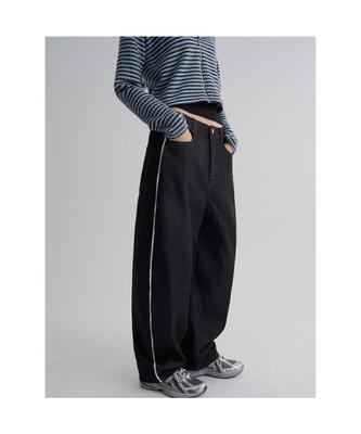 8SECONDS Lace-Trimmed Denim Pants Navy
