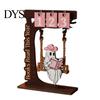 Unique Book Lover Gifts Wooden Tree Calendar Desk Ornament, Flippable Number Reading Goal Tracking Halloween Ghost Ornament Tabletop Decor,