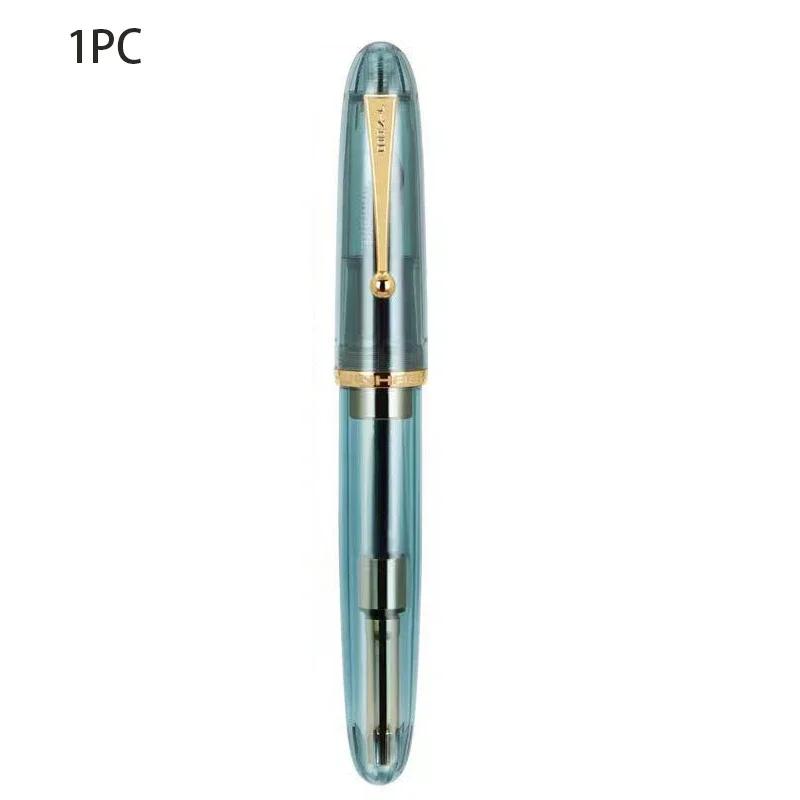 Luxury JinHao 9019 Dadao Fountain Pen Acrylic Transparent Spin Pen 40MM Nib Stationery Office School Supplies Writing Pens