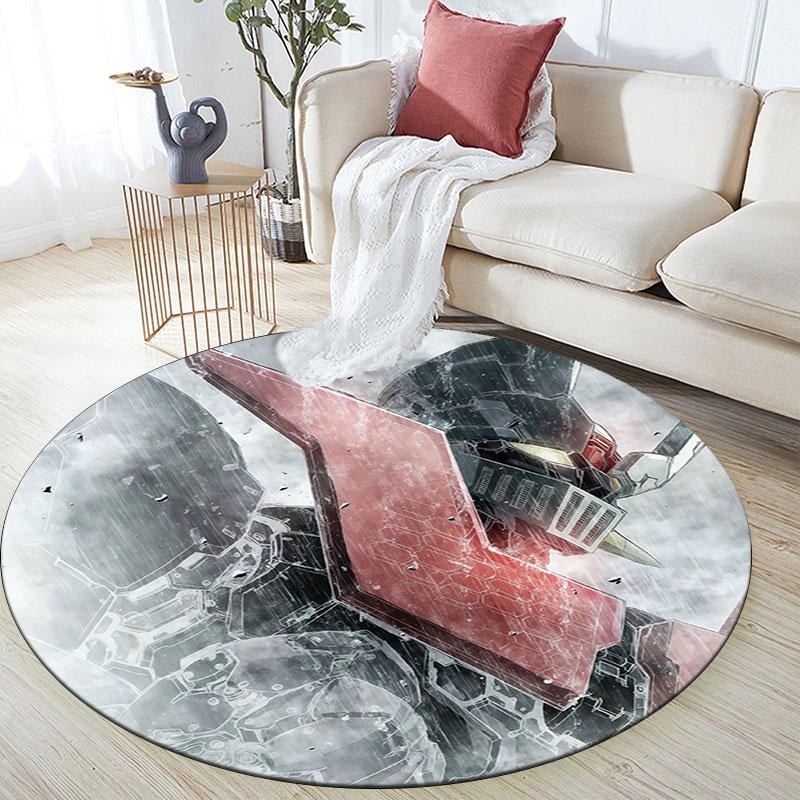 Grendizer,Round Area Rug,Carpet Rug for Living Room Bedroom Sofa Playroom Decor,Non-slip Floor Mat
