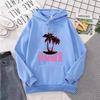 2025 Korean Style Coconut Tree Print Loose Hoodie Jacket - Unisex Spring/Autumn Casual Wear