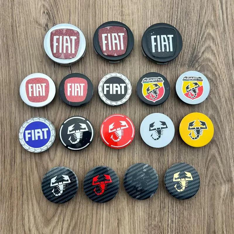 4pcs 50mm Abarth 500 Wheel Center Hub Caps Car Rims Dust Proof Cover Emblem Badge for Fiat Palio Stilo Bravo Perla Puntosiena