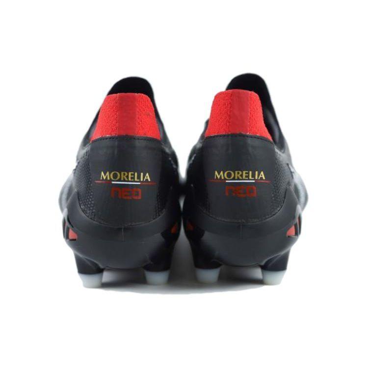Mizuno Morelia Neo 3 FG Comfortable Casual Shock Absorbing Durable Soccer Shoes Men Sneaker Black Silver Red P1GA209001