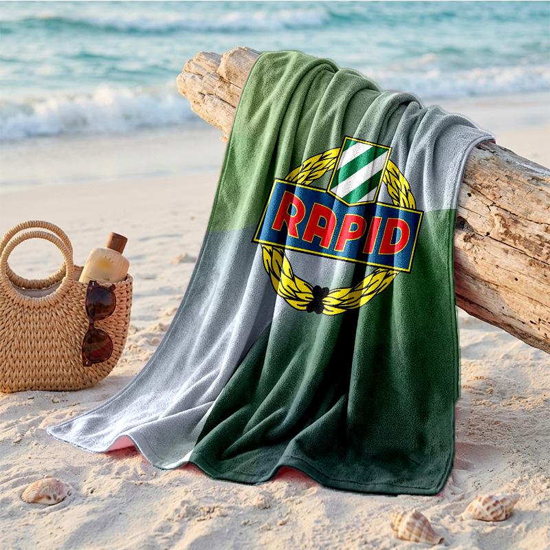 Asciugamano da Spiaggia in Microfibra Rapid Wien FC Asciugatura Rapida Assorbente Grande Asciugamano per Spiaggia Nuoto Viaggio