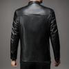 Giacca in pelle da uomo autunno e inverno nuova giacca in pelle morbida con colletto alla coreana Giacca in pelle casual ampia da uomo