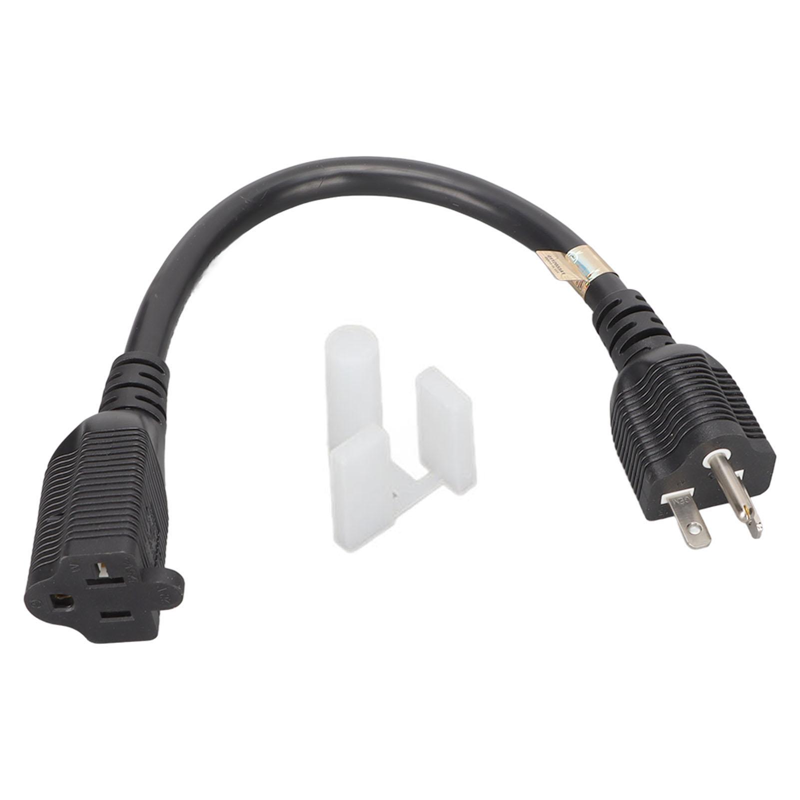 

для кабелю Nema 5‑20P до 5‑20R 12AWG Надпотужний 20A Силовий подовжувач з Т-подібною вилкою 1.0 фут US Plug