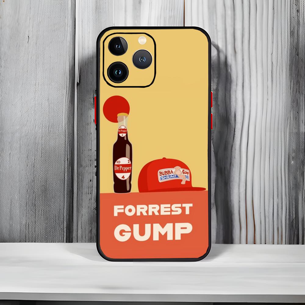 Classic Feel-Good Movie F-Forrest Gump Phone Case Black Matte Thin Phone Case For iPhone17 16 15 14 13 ProMax