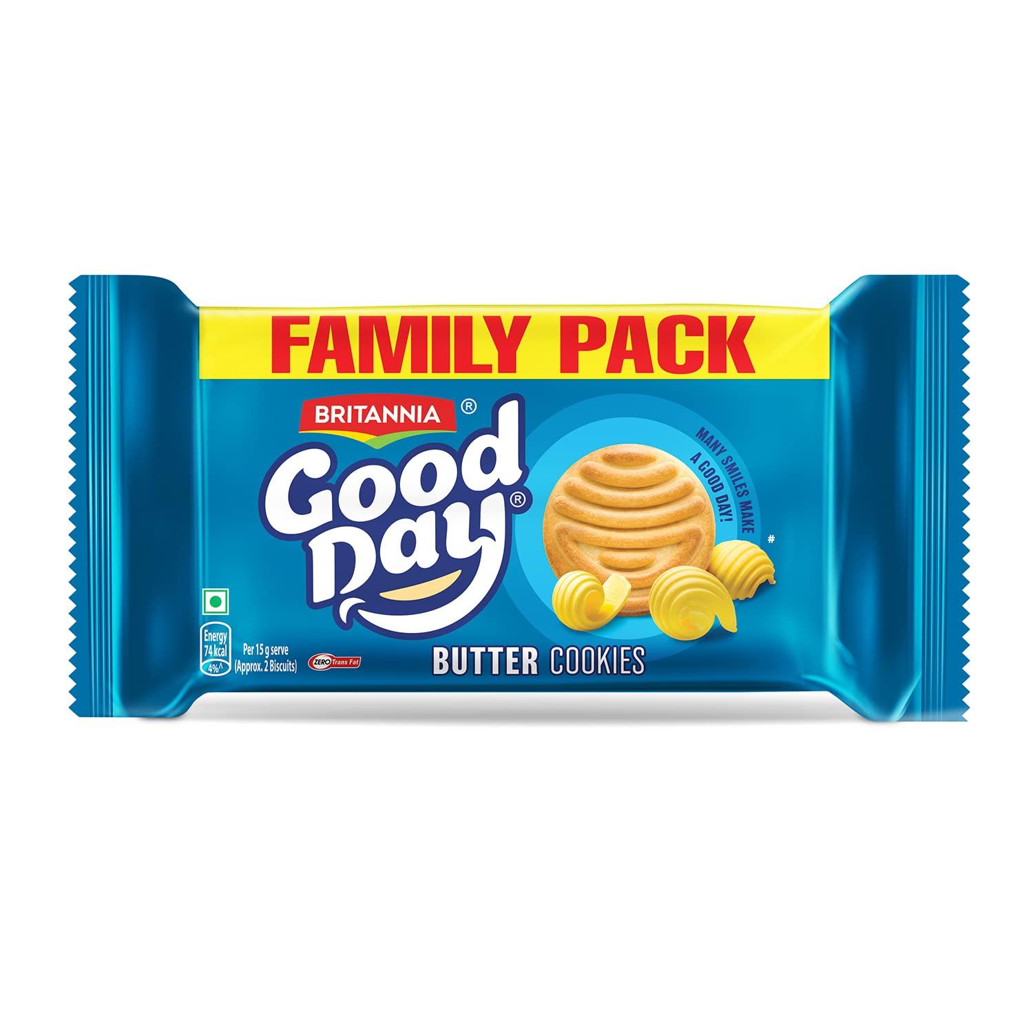 Britannia Good Day Cookies - Butter, (4+1) x 120g Pack