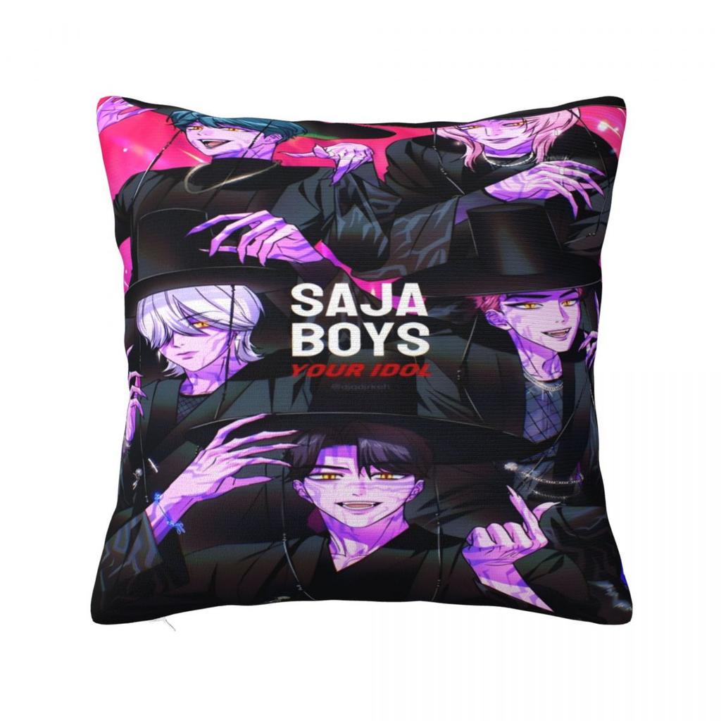 Huntri Girl Group K-pop Demon Hunters Pillowcases Cushion Cover Flim 2025 Pillow Covers Sofa Decoration Zipper Multi Size