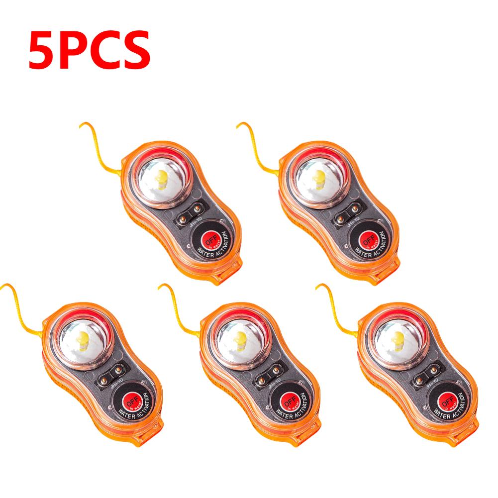 1-10pcs LED Lithium Life Jacket Lamp Conspicuous Attract Light Lamp Seawater Self-Lighting Light Life-saving For Life Vest