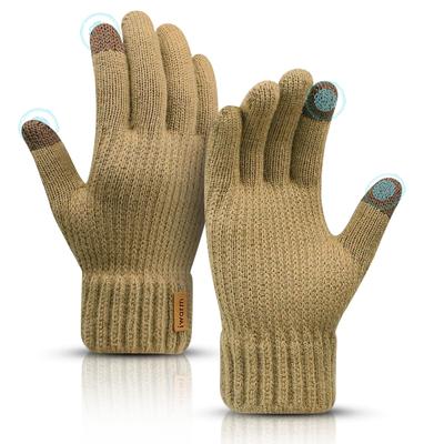 CANVUE Winter Gloves Instantly Heats Up To Warms Construction for Smartphone Thick Knit Perfect for Mountain and School Men's [Fleece-lined, 5°C,