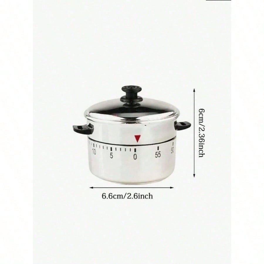 1pc Kitchen Timer Clock, Mechanical Kettle-Shaped Timer, 60 Minute Cooking Countdown Timer, Kitchen Utensils, Kitchen Supplies, Kitchen Accessories,