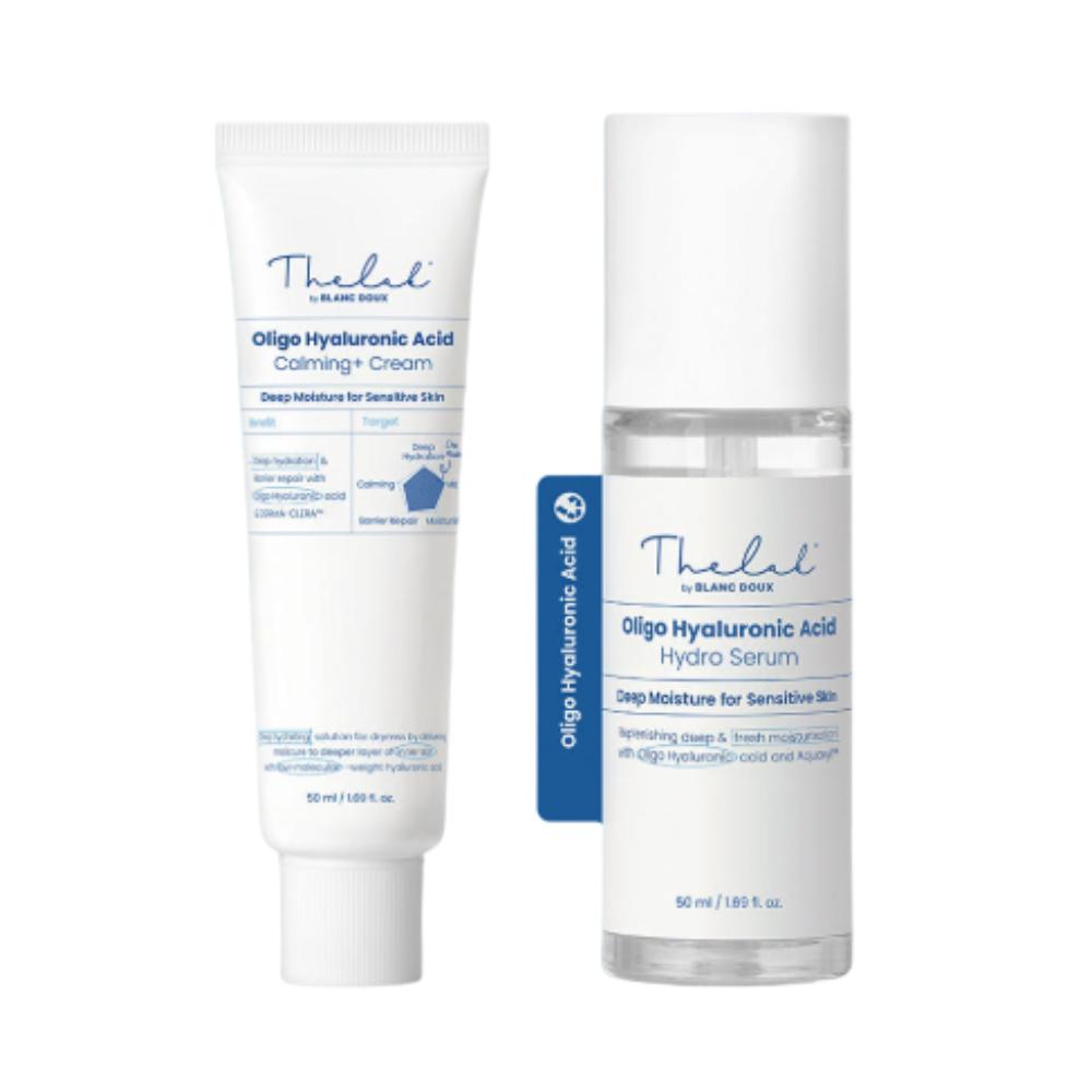 

THE LAB by BLANC DOUX Oligo Hyaluronic Acid Calming+ Cream 50ml + Hydro Serum 50ml [2-Item Set]