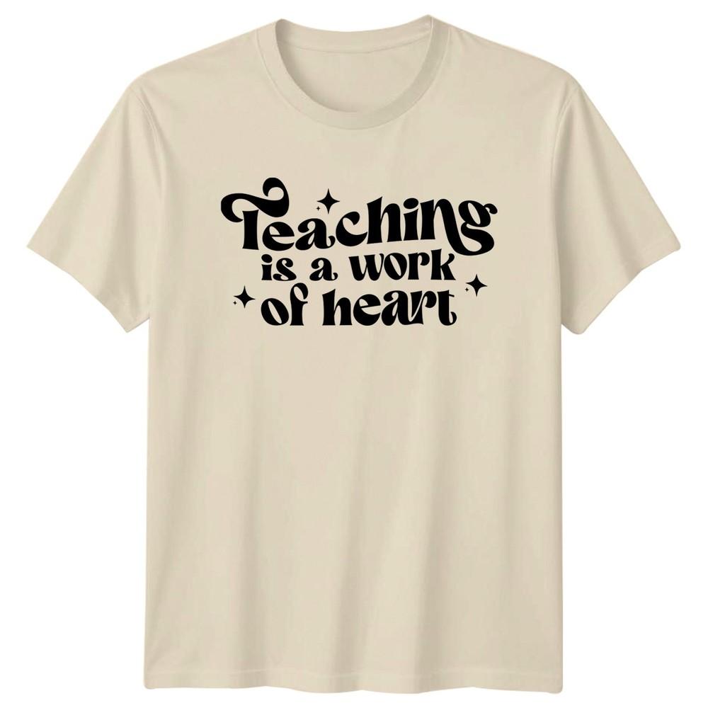 Teaching Is A Work Of Heart TShirt Retro Educator