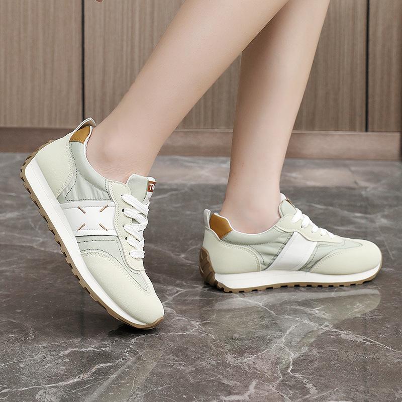 Jcf206 New  Spring and Summer Colorblock Breathable Sneaker Casual Platform Women's Shoes Increased Round Toe Korean Style