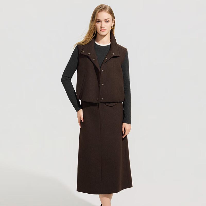 Women's Retro Vest & Midi Skirt Set